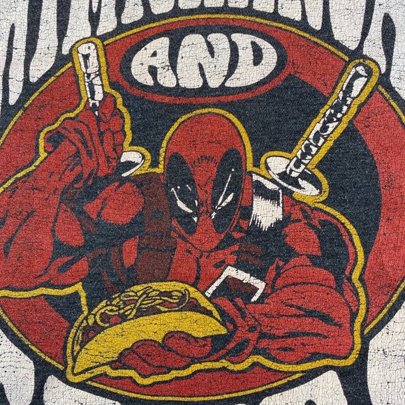 Marvel Deadpool Chimichangas and Tacos Shirt - Picture 2 of 5